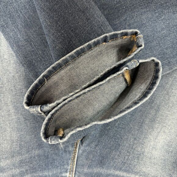 Bullhead Mid Rise Y2K Skinny Jeans Distressed Blue Juniors 5 - Picture 7 of 13